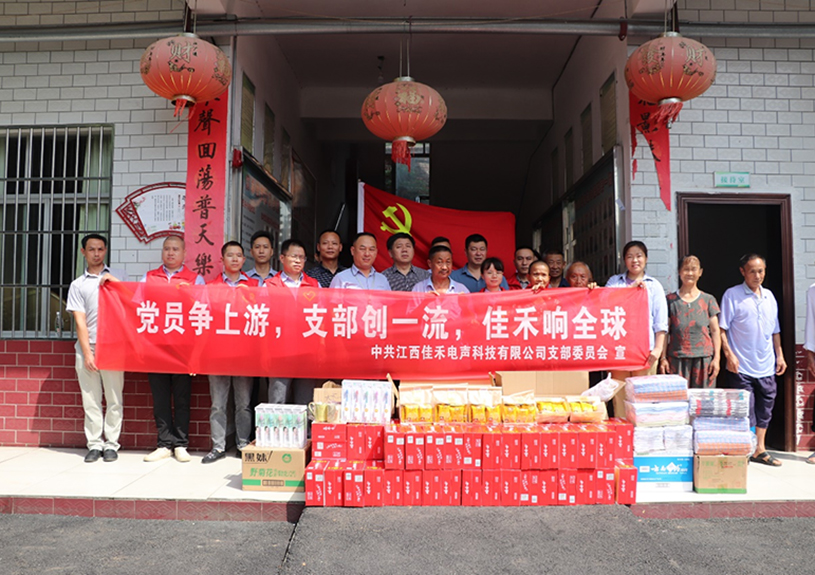 江西J9国际站电声科技有限公司党支部到桐木镇庆幸敬老院开展爱心慰问活动